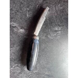 Rare‎ Vintage Metal Fish Scaler with Black Handle